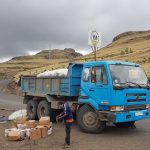 Camion affrété par la Fondation pour livrer les 8 tonnes de denrées. Aide Alimentaire Ethiopie Covid-19 Aide Alimentaire Ethiopie Covid-19