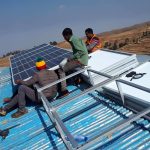 Sonnenkollektoren Äthiopien Simien - Elektrifizierungsarbeiten Schule von Sona Sonnenkollektoren Äthiopien Simien